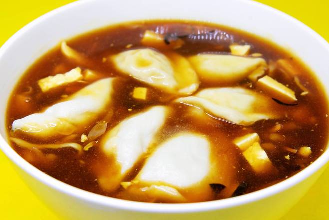 Dumpling Hot and Sour Soup 酸辣汤水饺